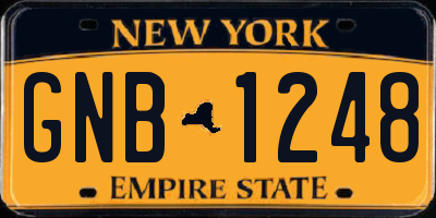 NY license plate GNB1248