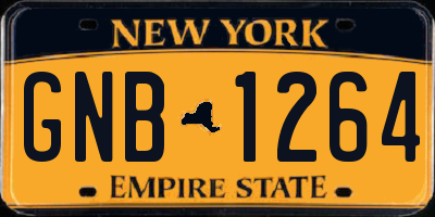 NY license plate GNB1264