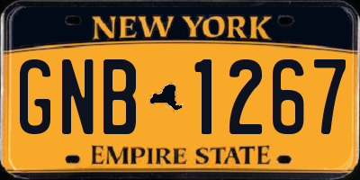 NY license plate GNB1267