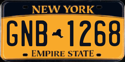 NY license plate GNB1268
