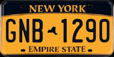 NY license plate GNB1290