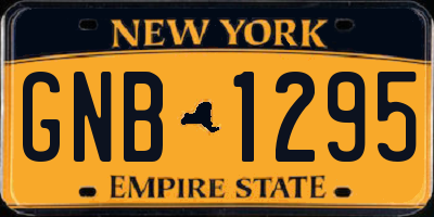 NY license plate GNB1295