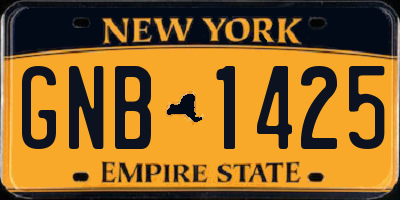 NY license plate GNB1425