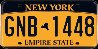 NY license plate GNB1448