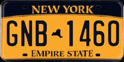 NY license plate GNB1460