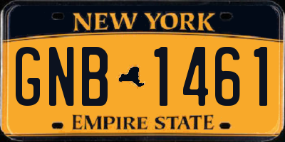 NY license plate GNB1461