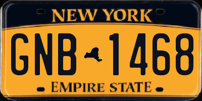 NY license plate GNB1468