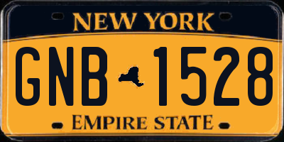 NY license plate GNB1528
