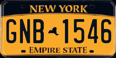 NY license plate GNB1546