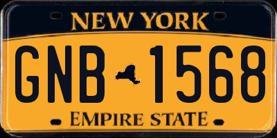 NY license plate GNB1568