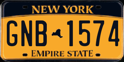 NY license plate GNB1574