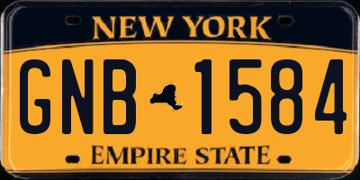 NY license plate GNB1584