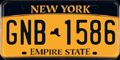 NY license plate GNB1586