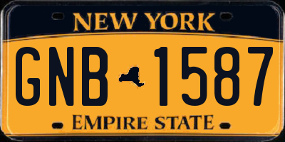 NY license plate GNB1587