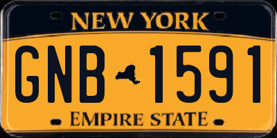 NY license plate GNB1591