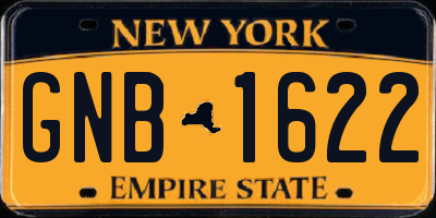 NY license plate GNB1622