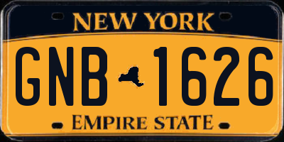 NY license plate GNB1626