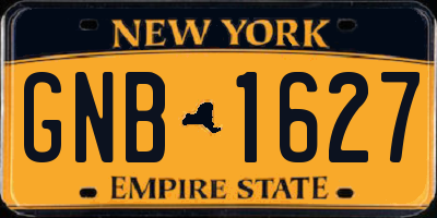 NY license plate GNB1627
