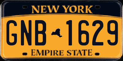 NY license plate GNB1629