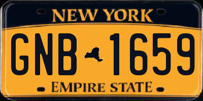 NY license plate GNB1659