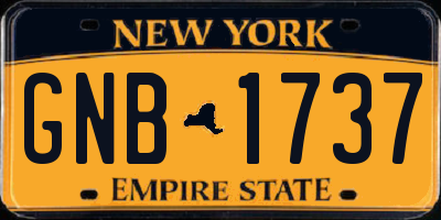 NY license plate GNB1737