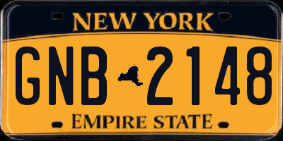 NY license plate GNB2148