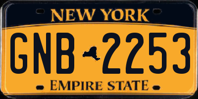 NY license plate GNB2253