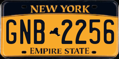 NY license plate GNB2256
