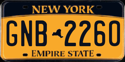 NY license plate GNB2260