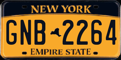NY license plate GNB2264