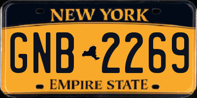 NY license plate GNB2269