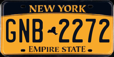 NY license plate GNB2272