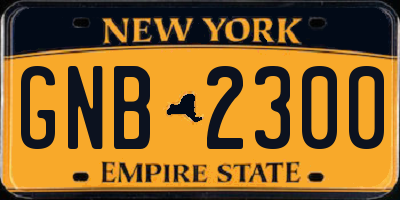NY license plate GNB2300