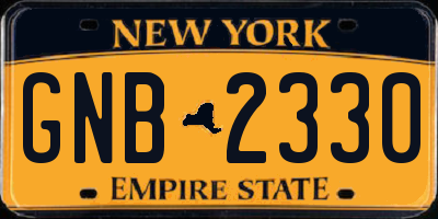 NY license plate GNB2330