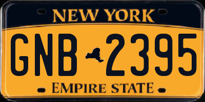 NY license plate GNB2395