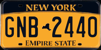 NY license plate GNB2440
