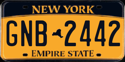 NY license plate GNB2442