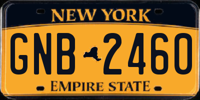 NY license plate GNB2460