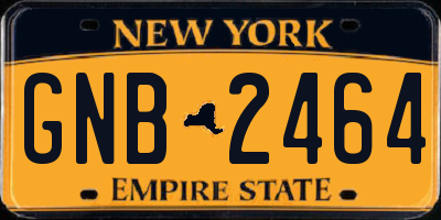 NY license plate GNB2464