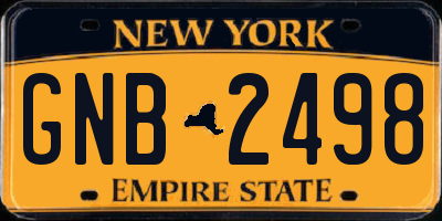 NY license plate GNB2498