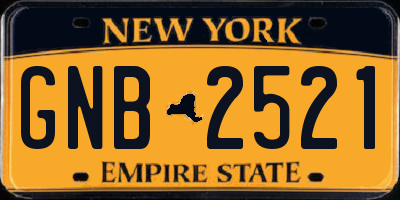 NY license plate GNB2521