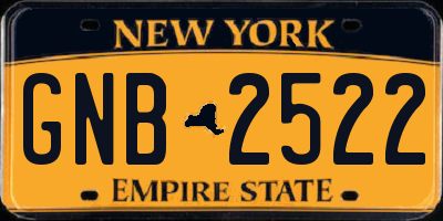 NY license plate GNB2522