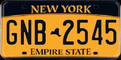 NY license plate GNB2545