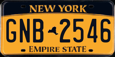 NY license plate GNB2546