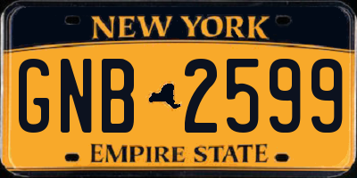 NY license plate GNB2599