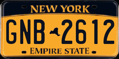 NY license plate GNB2612