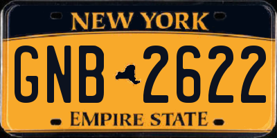 NY license plate GNB2622