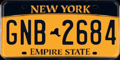 NY license plate GNB2684