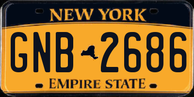 NY license plate GNB2686