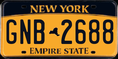 NY license plate GNB2688
